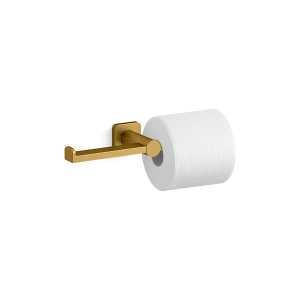 KOHLER Parallel Wall Mount Double Toilet Paper Holder in Vibrant Brushed Moderne Brass