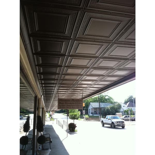 County Cork Lacquered Steel 2 ft. x 2 ft. Decorative Nail Up Tin Ceiling Tile (48 sq. ft./case)