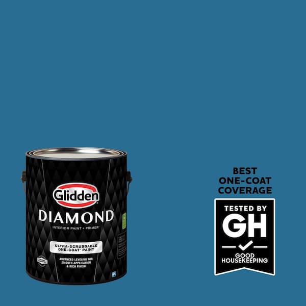 Glidden Diamond 1 gal. PPG1158-6 Blue Oasis Semi-Gloss Interior Paint with Primer