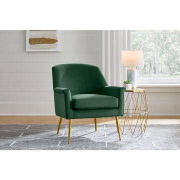 StyleWell Blairmore Verdite Green Velvet Upholstered Accent Chair 280