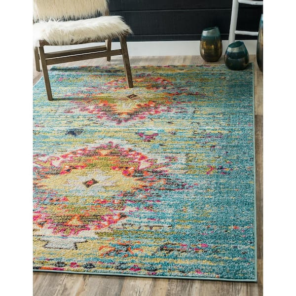 Vita Chagall Turquoise 4' 0 x 6' 0 Area Rug