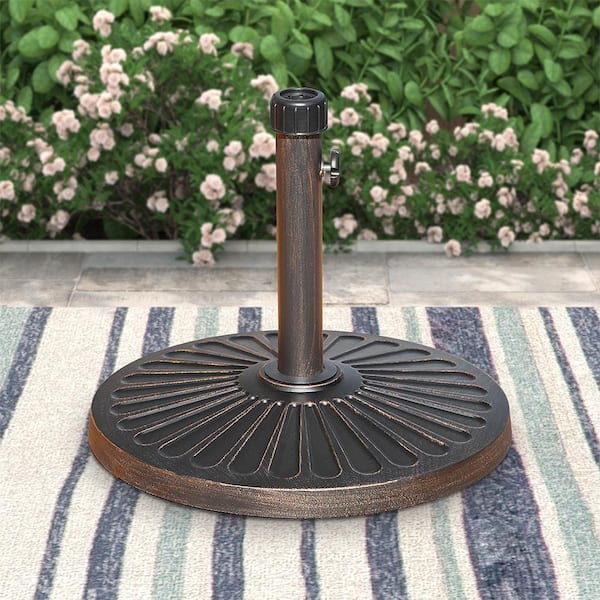 Maypex 27 lbs. Heavy-Duty Resin Patio Umbrella Base in Bronze H3300024 ...