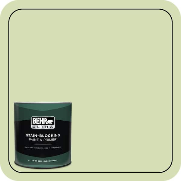 BEHR ULTRA 1 qt. #420C-3 Celery Bunch Semi-Gloss Enamel Exterior Paint & Primer