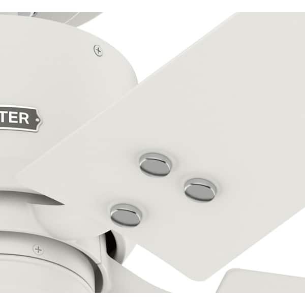 Hunter - Windbound 52 in. Indoor/Outdoor Fresh White Ceiling Fan For Patios or Bedrooms