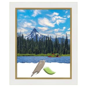 Eva White Gold Picture Frame Opening Size 22 in. x 28 in.