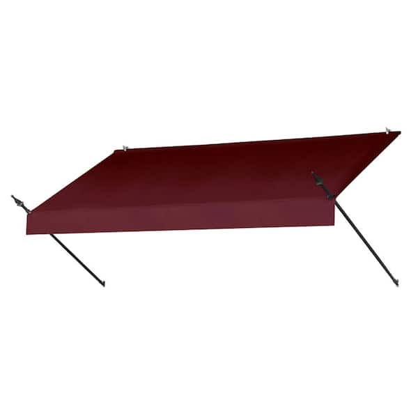 Awnings in a Box 8 ft. Designer Manually Retractable Awning (36.5 in. Projection) in Burgundy