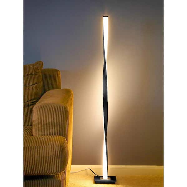Black Modern Led Floor Lamp Hlx, Brightech Litespan Led Floor Lamp Uk