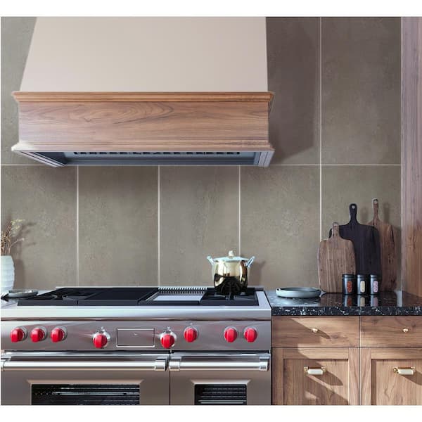 Saga 11.4 in. x 39.3 in. Gray Ceramic Matte Floor and Wall Tile (12.45 sq. ft./case) 4-Pack