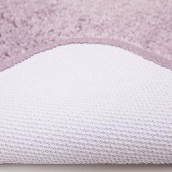 Pure Perfection Lavender 24 in. x 40 in. Nylon Machine Washable Bath Mat