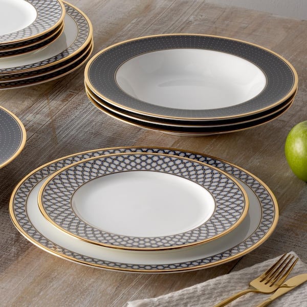 Noritake Blueshire 12-Piece (Blue) Bone China Dinnerware Set