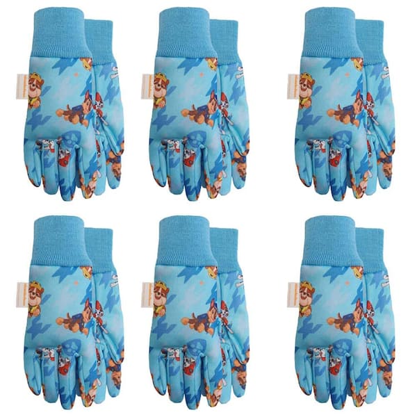 Paw Patrol Toddler Blue Jersey Garden Glove 6-Pairs