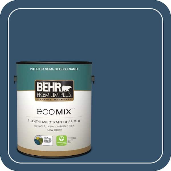 1 gal. #MQ5-58 Velvet Rope Semi-Gloss Enamel EcoMix Plant-Based Interior Paint & Primer