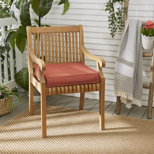 Cotton Duck Natural Extra-Thick Chair Pad - Welted