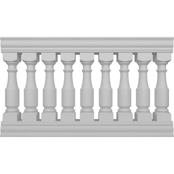 Ekena Millwork Fiberthane Hamilton Balustrade 60 in. L x 38 in. H Fiberglass Railing Kit