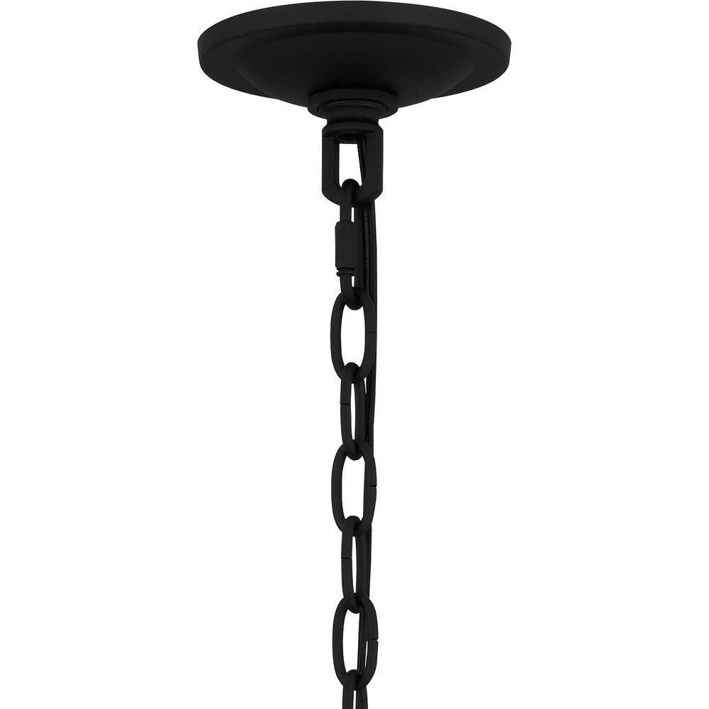 Matte Black Globe Pendant Light with Clear Seedy Glass Shades