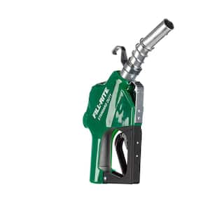 SD1 in. 5-25 GPM (19-95 LPM) Automatic Diesel Fuel Nozzle with Hook (Green)