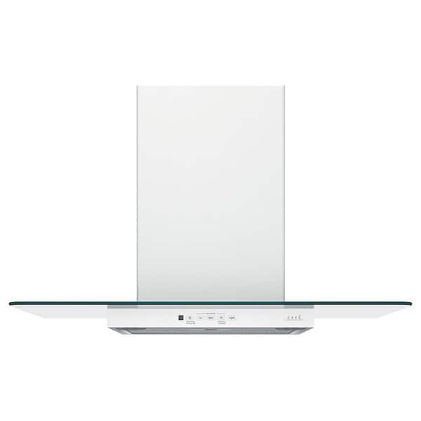 Cafe 30 in. Wall Mount Range Hood with Light in Matte White, Fingerprint  Resistant CVW73014MWM - The Home Depot