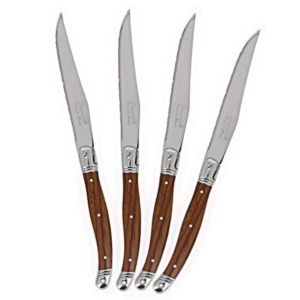 4-Piece Stainless Steel Serrated Steak Knife Set