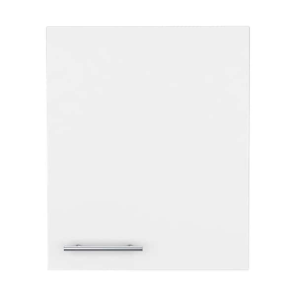 19.70 in. W x 13.10 in. D x 23.60 in. H Bathroom Storage Wall Cabinet in White with 1 Door and 2 Shelves