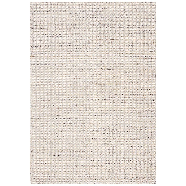 Vermont 4 ft. x 6 ft. Ivory/Silver Knitted Area Rug