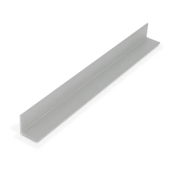 3/4 in. D x 3/4 in. W x 48 in. L Finished Clear Anodized Satin Aluminum Angle Moulding (3-Pack)