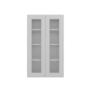 24 in. W x 12 in. D x 42 in. H in Shaker Dove Ready to Assemble Wall Kitchen Cabinet with No Glasses