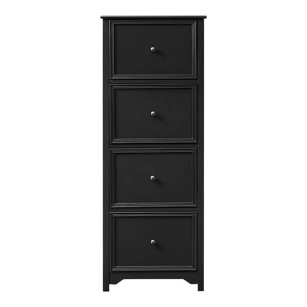 The Container Store 2-Drawer Locking Filing Cabinet Matte Black, 16-1/4 x 15-5/8 x 28-15/16 H