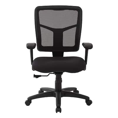 Black Mesh Back with Dove Black Fabric Seat Chair