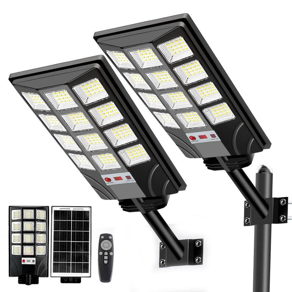 20000LM 6500K LED Solar Powered Motion Sensor Dusk to Dawn Flood Light Outdoor Waterproof 2 Pack price history on PriceWatchPro