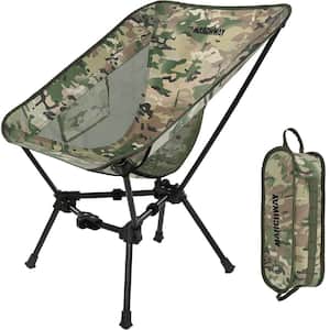 Lightweight Aluminum Folding Camping Chair for Outdoor Hiking, Camo