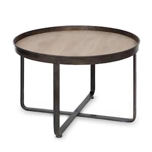 Zabel 18 in. Natural Round Wood Coffee Table