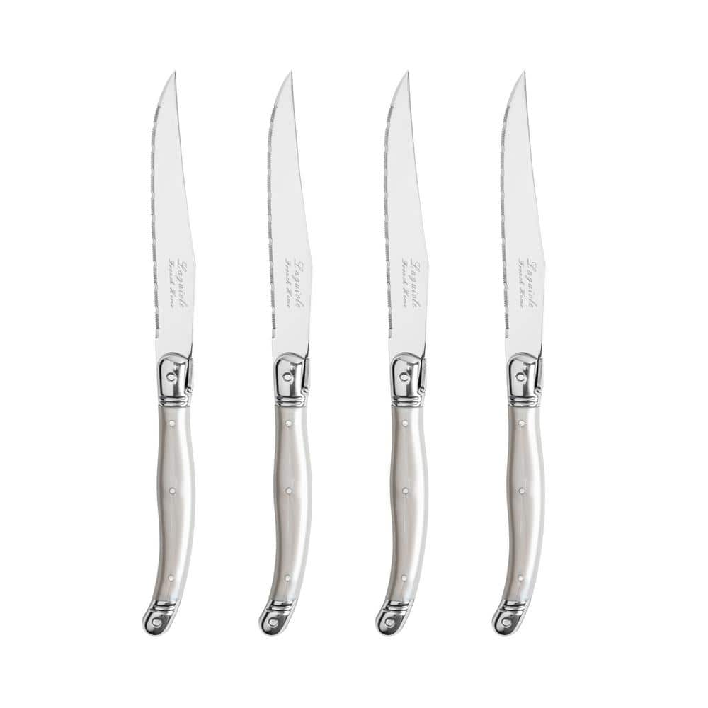French Home 4.5 in. Stainless Steel Full Tang Serrated Steak Knives with Pe