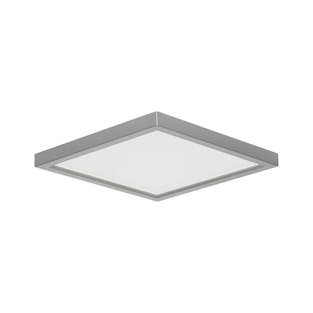 Square Slim Disk Length 5. 5 in. Nickel Fixture 3000K Warm White New Constr