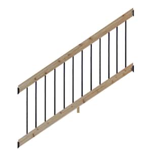 6 ft. Cedar Stair Rail Kit with Aluminum Square Balusters
