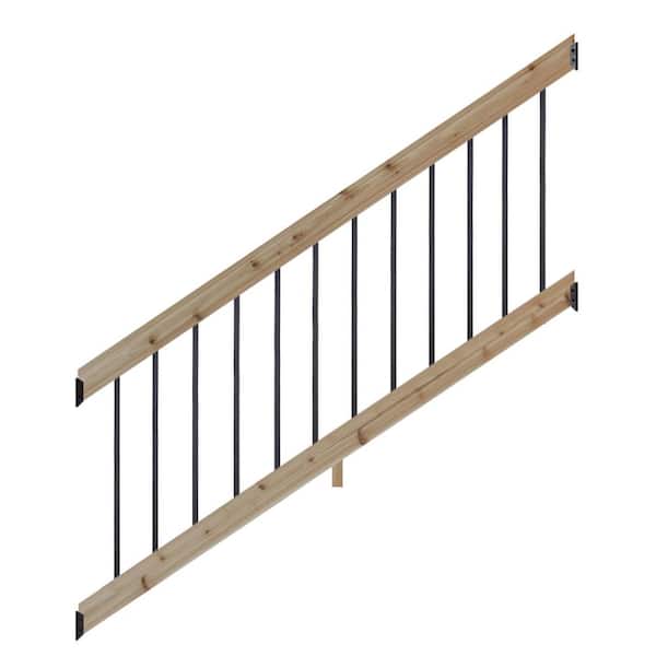 ProWood 6 ft. Cedar Stair Rail Kit with Aluminum Square Balusters