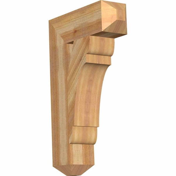 Ekena Millwork 6 in. x 32 in. x 20 in. Western Red Cedar Olympic Craftsman Rough Sawn Bracket
