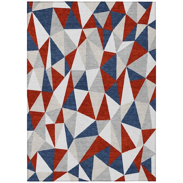 Chantille Machine Washable Indoor/Outdoor Abstract ACN2835 Red 8 ft. x 10 ft. Area Rug