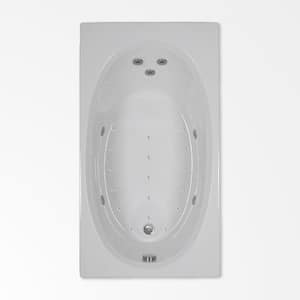 NOVA 60 in. x 42 in. Acrylic Rectangular Drop-in Bathtub in Black