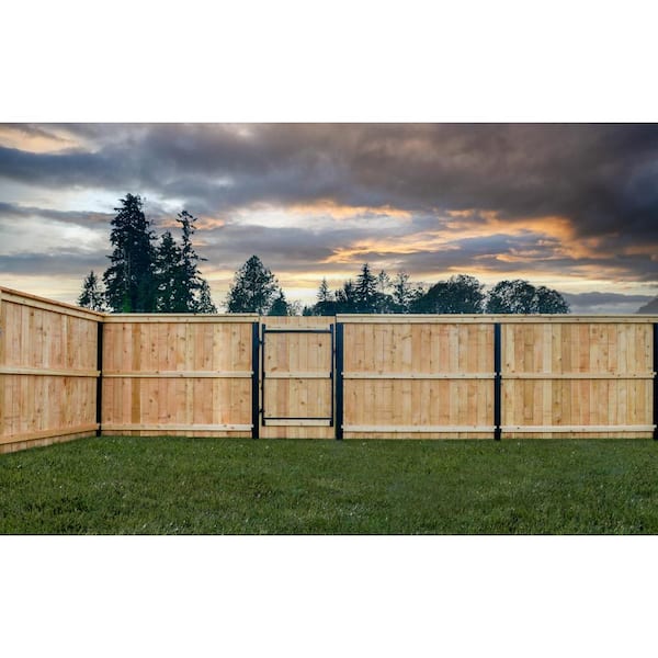 Lifetime Steel Post 7-1/2-ft H x 4-in W Black Steel Post and Rail Yard Line Fence Post