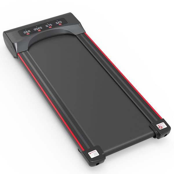 2.5 HP Black Metal Portable Walking Pad Under Desk Electric Treadmill with LED Display and Remote Control