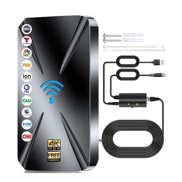 1800+ Mile Range for Smart HDTV and 4K Antenna for Local Channels with Amplifier 1080P Indoor Digital Antenna VHF UHF