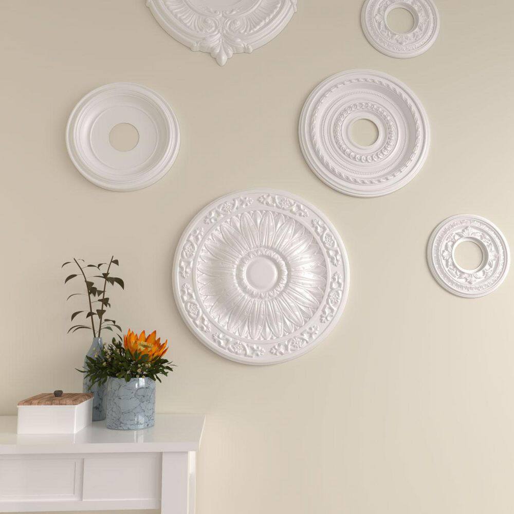 Lunel White High-Density Urethane Ceiling Medallion