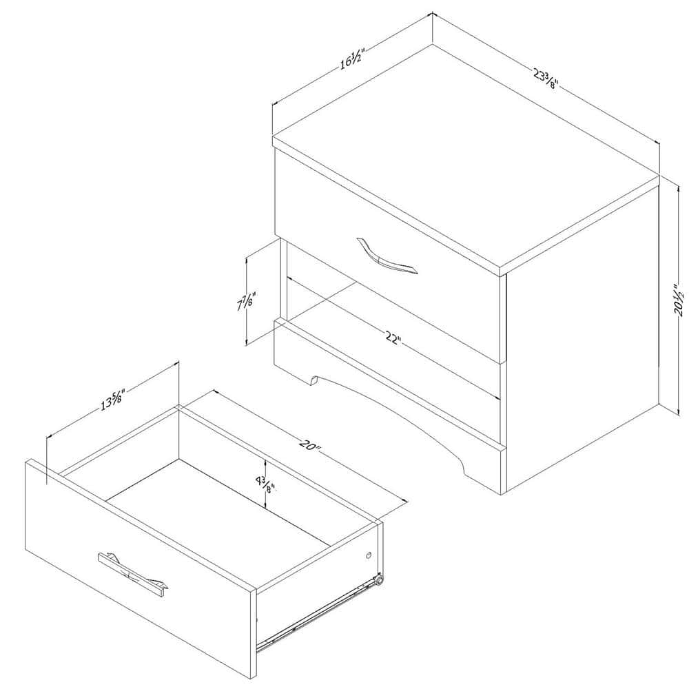 Gramercy Pure White Sleek 1-Drawer Nightstand