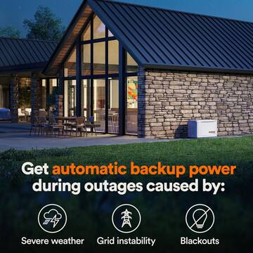 Guardian 14,000-Watt Air-Cooled Whole House Generator with Wi-Fi and 100-Amp Transfer Switch