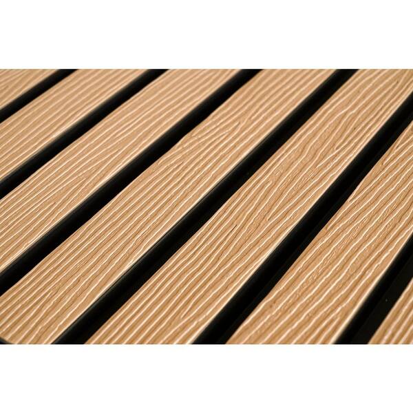 Ejoy 9.8 in. x 107 in. x 1 in. 4 Grid Composite Cladding Siding