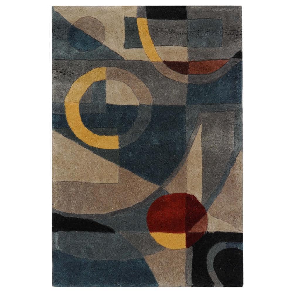 Rodeo Drive Blue/Multi Doormat 2 ft. x 3 ft. Geometric Area Rug price history on PriceWatchPro
