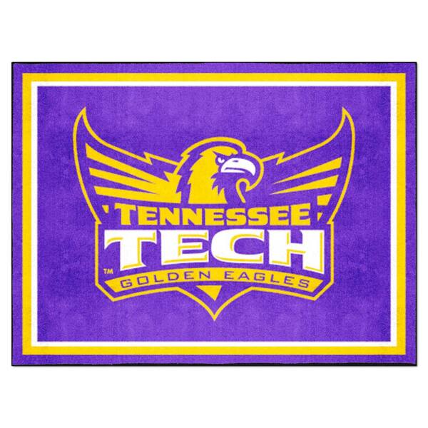 FANMATS Tennessee Tech Purple 8 ft. x 10 ft. Golden Eagles Plush Area Rug
