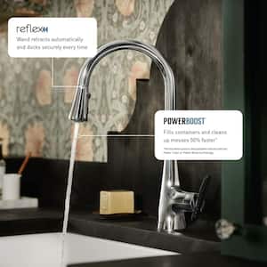Weymouth Single-Handle Pull-Down Sprayer Kitchen Faucet with Reflex in Chrome