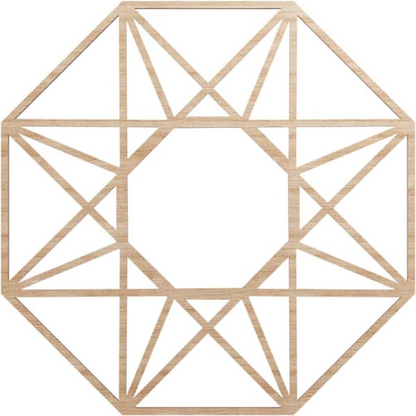 Ekena Millwork 0.25 in. x 24 in. x 24 in. Wood (Alder) Medallion Moulding