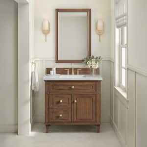 Lorelai 36.0 in. W x 23.5 in. D x 34.06 in. H Single Bathroom Vanity in Mid-Century Walnut with Lime Delight Quartz Top